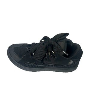 LANVIN PARIS CURB CHUNKY SNEAKERS BLACK IN SIZE 45 eu 23 us